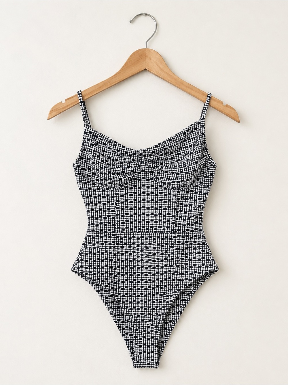 NWT Skatie Black & White Geometric One-Piece Swimsuit Size L